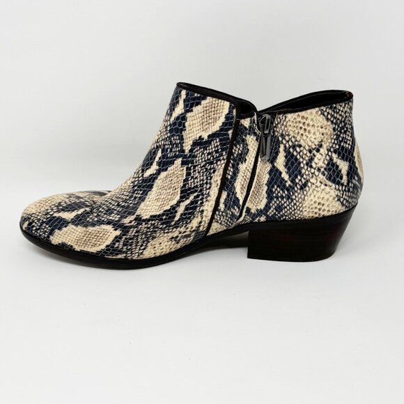 Sam Edelman Womens Reptile Print Faux Leather Side zip Bootie Size 10 - Picture 3 of 12